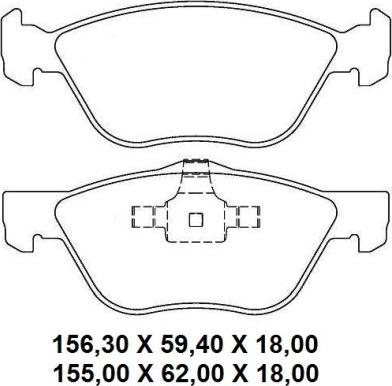 NAKATA NKF 1342P - Brake Pad Set, disc brake autospares.lv