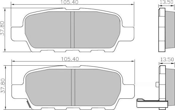 NAKATA NKF 1388P - Brake Pad Set, disc brake autospares.lv