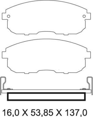 NAKATA NKF 1243P - Brake Pad Set, disc brake autospares.lv