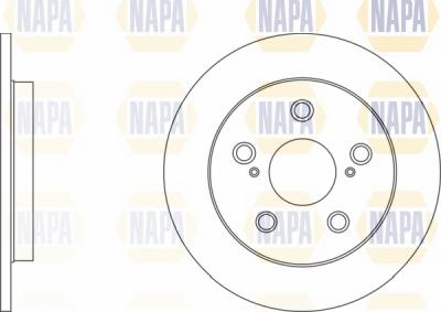 NAPA NBD5093 - Brake Disc autospares.lv