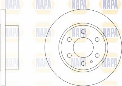 NAPA NBD5043 - Brake Disc autospares.lv