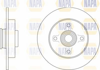 NAPA NBD5047 - Brake Disc autospares.lv