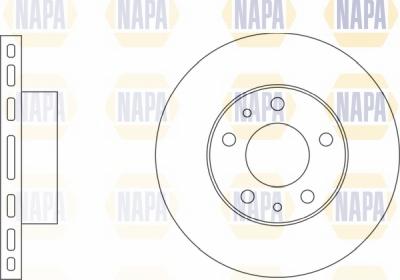 NAPA NBD5017 - Brake Disc autospares.lv