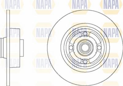 NAPA NBD5033 - Brake Disc autospares.lv