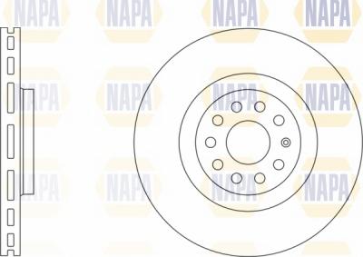 NAPA NBD5195 - Brake Disc autospares.lv