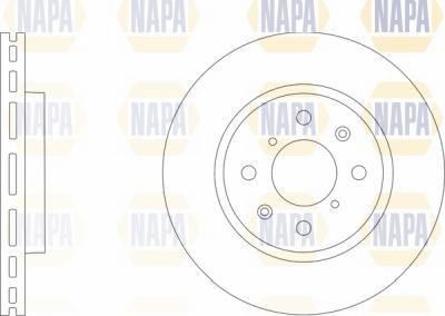 NAPA NBD5193 - Brake Disc autospares.lv