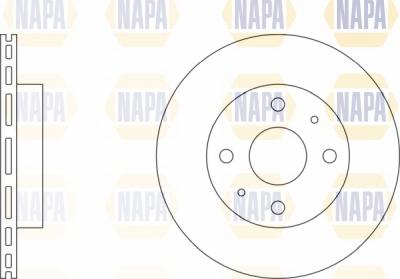 NAPA NBD5153 - Brake Disc autospares.lv