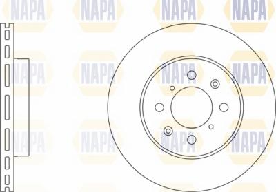 NAPA NBD5380 - Brake Disc autospares.lv