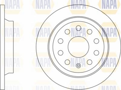 NAPA NBD5293 - Brake Disc autospares.lv