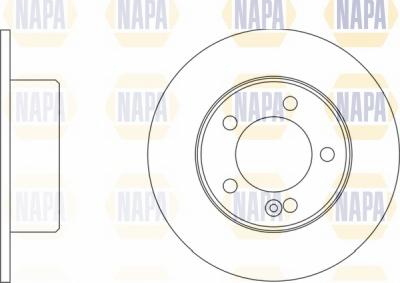 NAPA NBD5258 - Brake Disc autospares.lv