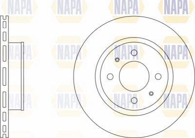 NAPA NBD5253 - Brake Disc autospares.lv