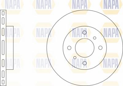 NAPA NBD5747 - Brake Disc autospares.lv