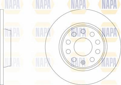 NAPA NBD5711 - Brake Disc autospares.lv