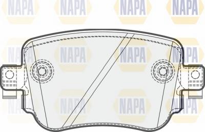 NAPA NBP1455 - Brake Pad Set, disc brake autospares.lv