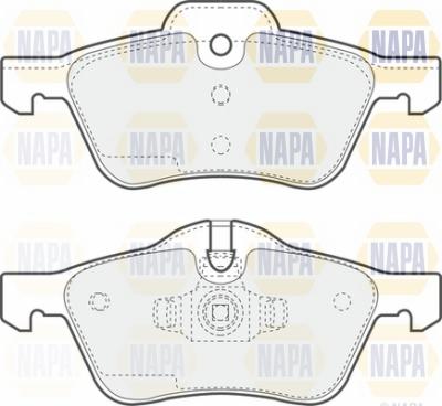 NAPA NBP1457 - Brake Pad Set, disc brake autospares.lv