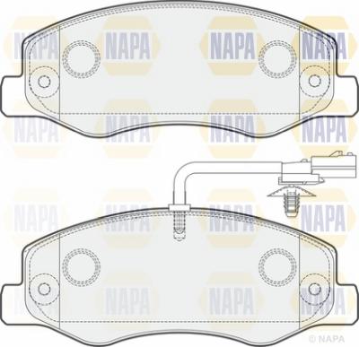 NAPA NBP1408 - Brake Pad Set, disc brake autospares.lv