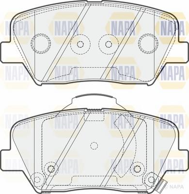 NAPA NBP1422 - Brake Pad Set, disc brake autospares.lv