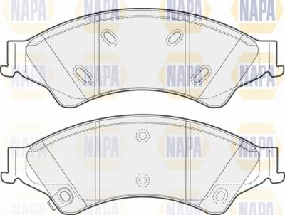 NAPA NBP1547 - Brake Pad Set, disc brake autospares.lv