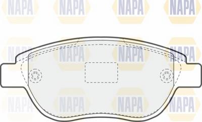 NAPA NBP1513 - Brake Pad Set, disc brake autospares.lv