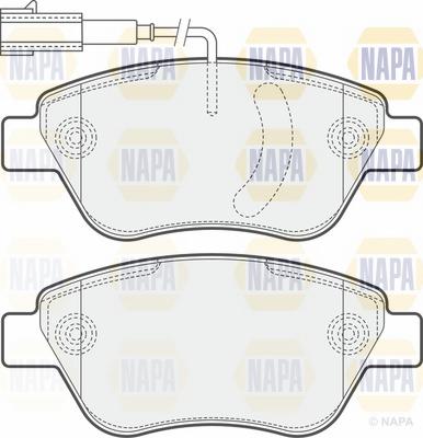 NAPA NBP1584 - Brake Pad Set, disc brake autospares.lv