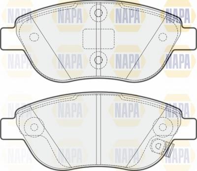 NAPA NBP1619 - Brake Pad Set, disc brake autospares.lv