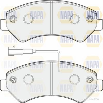 NAPA NBP1687 - Brake Pad Set, disc brake autospares.lv