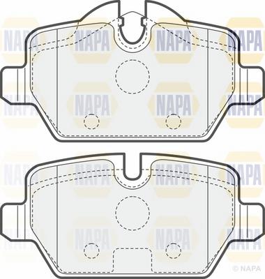 NAPA NBP1042 - Brake Pad Set, disc brake autospares.lv