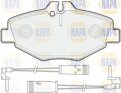 NAPA NBP1003 - Brake Pad Set, disc brake autospares.lv