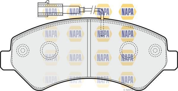 NAPA NBP1028 - Brake Pad Set, disc brake autospares.lv