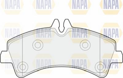 NAPA NBP1077 - Brake Pad Set, disc brake autospares.lv