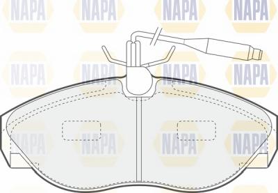 NAPA NBP1142 - Brake Pad Set, disc brake autospares.lv