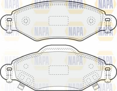 NAPA NBP1159 - Brake Pad Set, disc brake autospares.lv