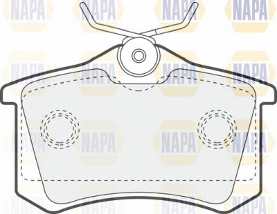 NAPA NBP1100 - Brake Pad Set, disc brake autospares.lv