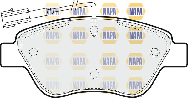 NAPA NBP1107 - Brake Pad Set, disc brake autospares.lv