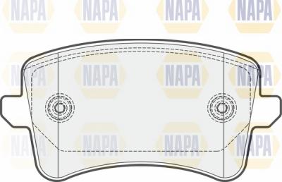 NAPA NBP1115 - Brake Pad Set, disc brake autospares.lv