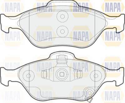 NAPA NBP1184 - Brake Pad Set, disc brake autospares.lv