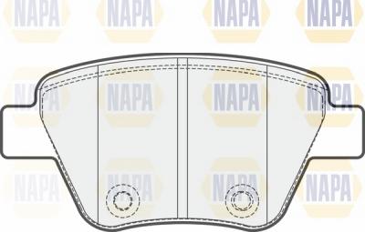 NAPA NBP1134 - Brake Pad Set, disc brake autospares.lv