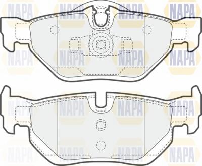 NAPA NBP1369 - Brake Pad Set, disc brake autospares.lv