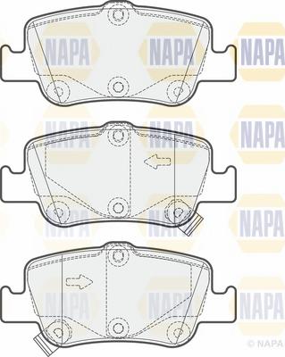 NAPA NBP1296 - Brake Pad Set, disc brake autospares.lv