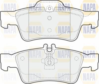 NAPA NBP1257 - Brake Pad Set, disc brake autospares.lv