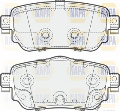 NAPA NBP1204 - Brake Pad Set, disc brake autospares.lv