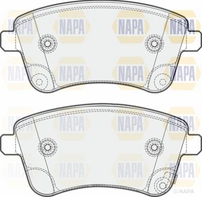 NAPA NBP1234 - Brake Pad Set, disc brake autospares.lv