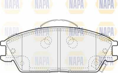 NAPA NBP1228 - Brake Pad Set, disc brake autospares.lv