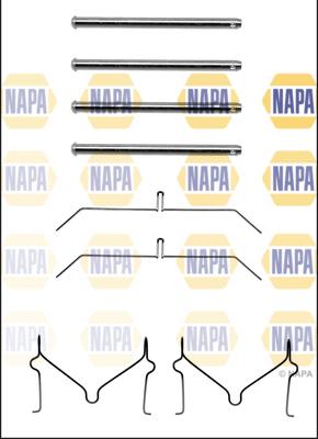 NAPA NFK1310 - Accessory Kit for disc brake Pads autospares.lv