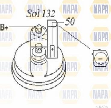 NAPA NSM1159 - Starter autospares.lv