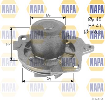 NAPA NWP1499 - Water Pump autospares.lv