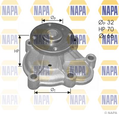 NAPA NWP1404 - Water Pump autospares.lv