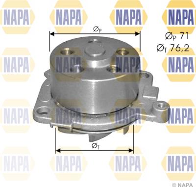 NAPA NWP1486 - Water Pump autospares.lv