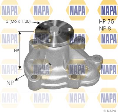 NAPA NWP1542 - Water Pump autospares.lv