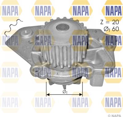 NAPA NWP1503 - Water Pump autospares.lv